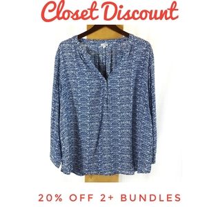 Paraphrase 3X Abstract Dot Peasant Blouse (A)